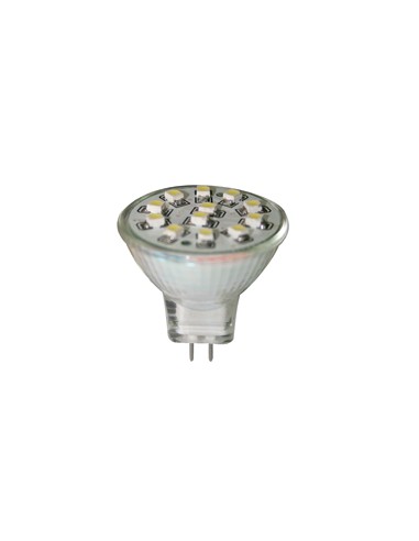 BOMBILLA 12V, LED, MR11, G4, BLANCO - 12 SMDS,35X37MM