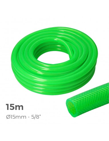 MANGUERA DE JARDIN ANTI-TORSION Ø INTERIOR 15mm Ø EXTERIOR 20mm (5/8") - ROLLO 15m